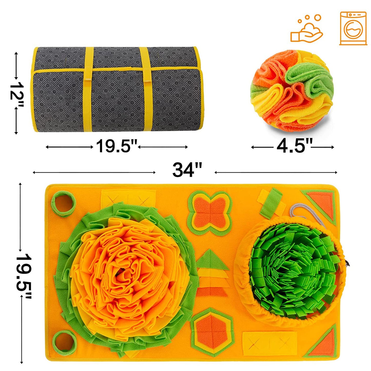 Large Snuffle Play Mat With Small Snuffle Ball